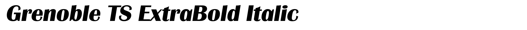 Grenoble TS ExtraBold Italic image